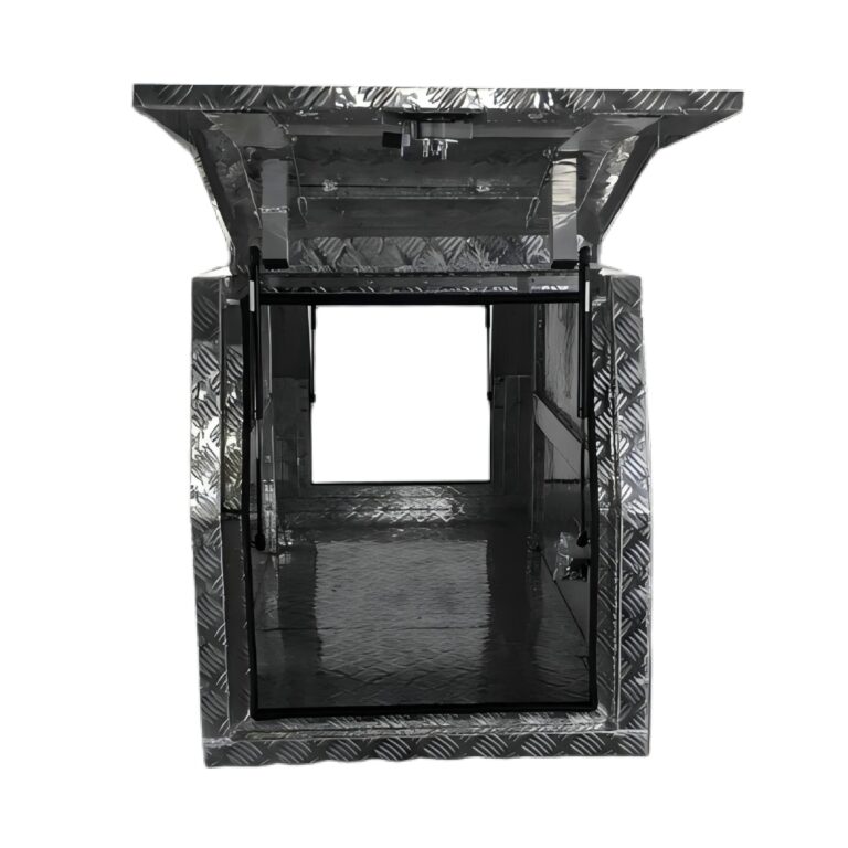 700mm Black Checker plate canopy tool box 06