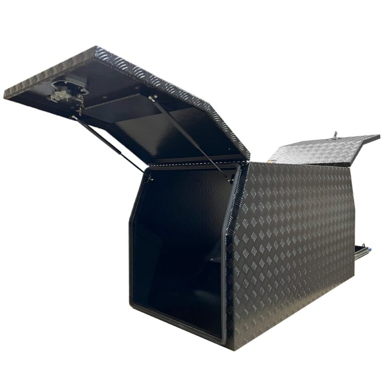 700mm Black Checker plate canopy tool box 08