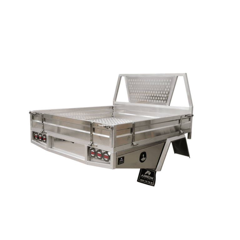 Plateau à cabine double en aluminium brut 02