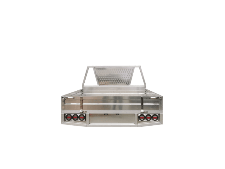 Plateau à cabine double en aluminium brut 03