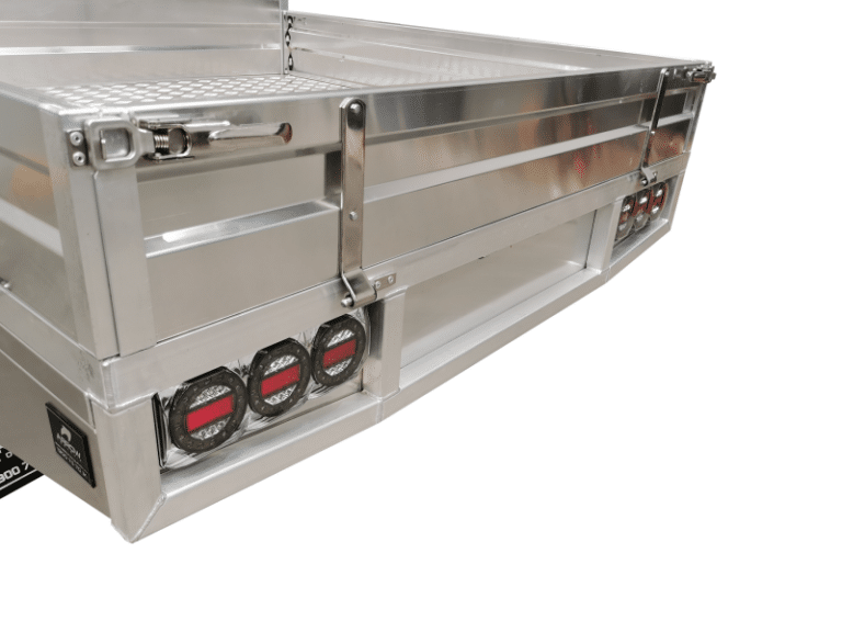 Plateau à cabine double en aluminium brut 04
