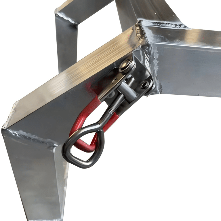 Raw aluminum rear ladder 2