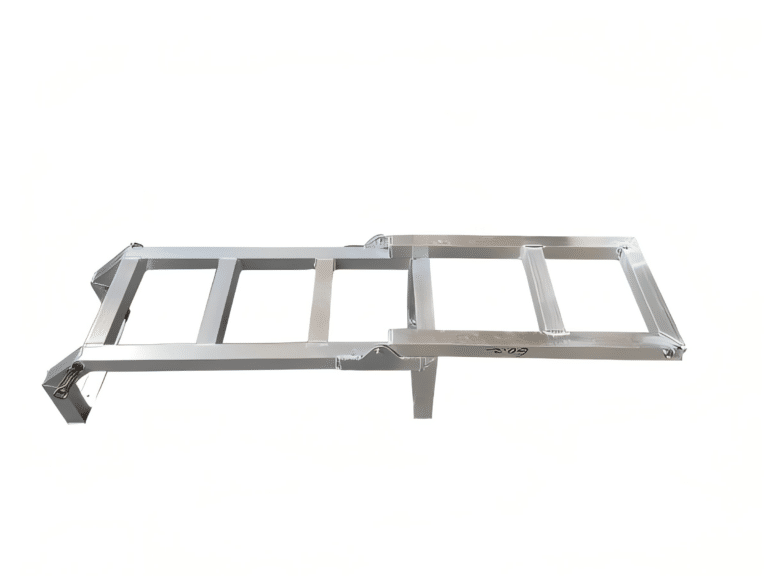 Raw aluminum rear ladder 4