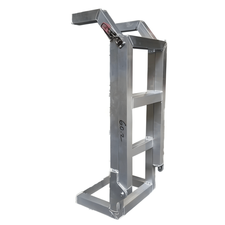 Raw aluminum rear ladder 6