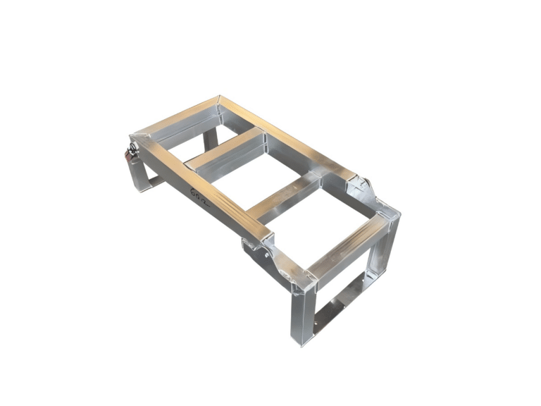 Raw aluminum rear ladder 7