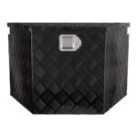 Black Draw Bar Mounted Aluminium Tool Box - Image 3