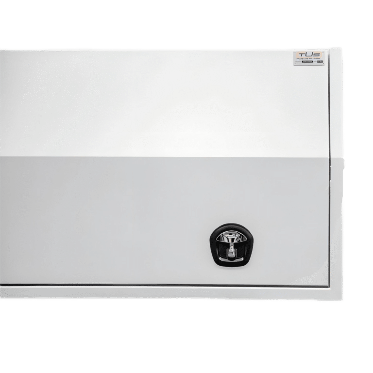white flat full side open tool box 4