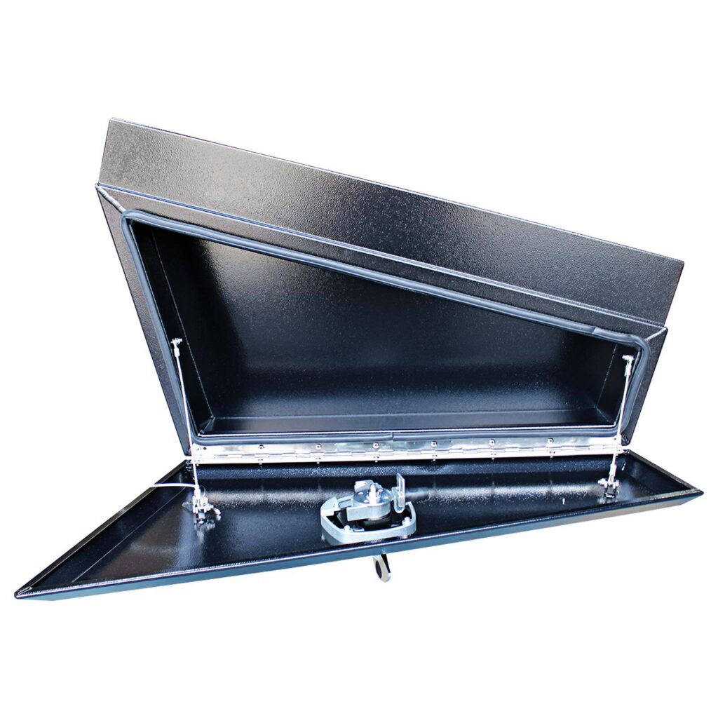 Black ute tray toolboxes