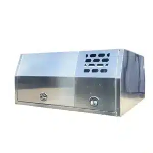 Raw Flat 1800mm Dual Cab Canopy with Dog Box
