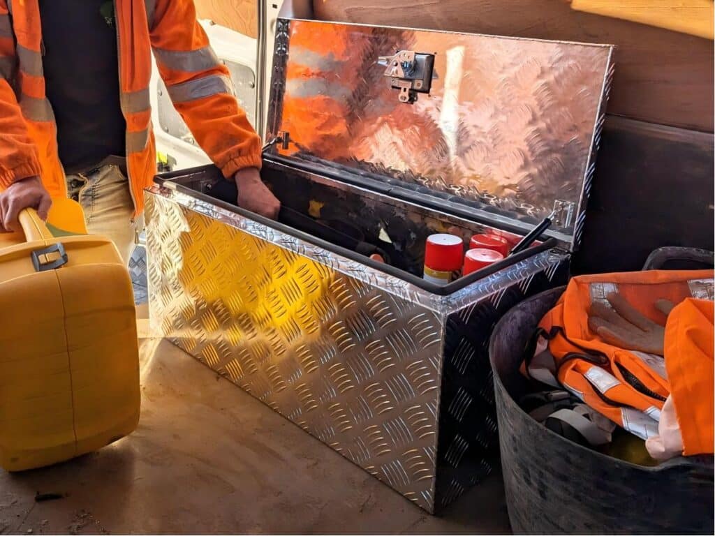 aluminium Lockable tool box